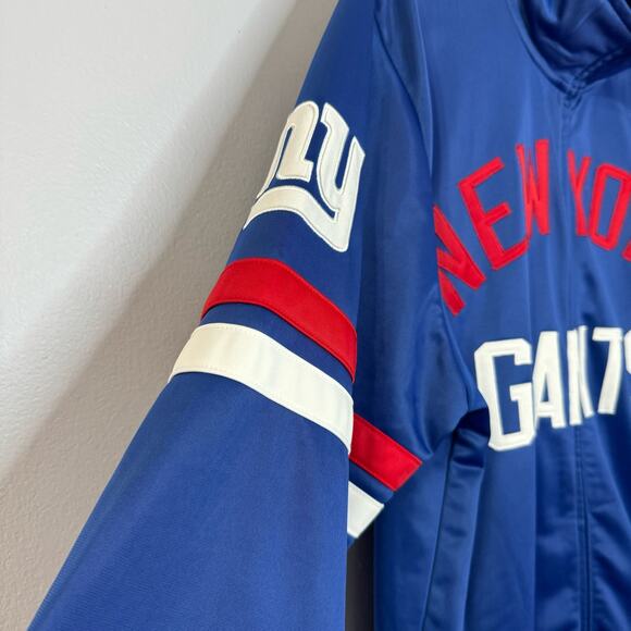 New York Giants NFL Block Logo Men's XL Track Jacket Full Zip Blue - Picture 5 of 11